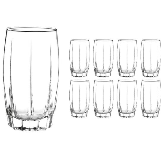 Imagem de Conjunto 8 Copos Vidro Transparente 374ML Amadeus Long Drink