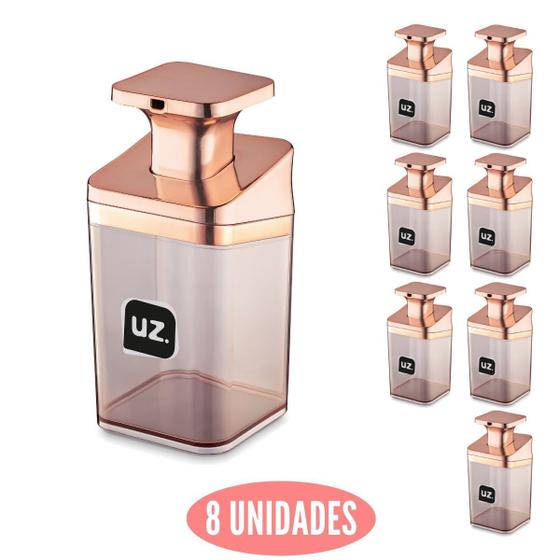 Imagem de Conjunto 8 Porta Sabonete Sabão Liquido Slin Rose UZ