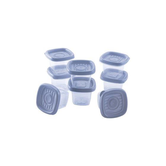 Imagem de Conjunto 8 Potes Pop Quadrados 70ml - Plasutil