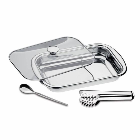 Imagem de Conjunto Aço Inox Tramontina Assar/Servir 3 Pçs - 64310/114