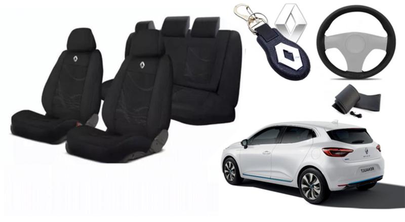 Imagem de Conjunto Aconchego Premium Clio 2018-2024 + Volante + Chaveiro Tecido