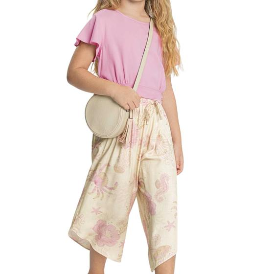 Imagem de Conjunto Alakazoo Infantil menina Croped Calça Pantacourt