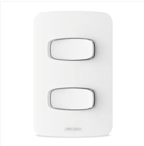 Imagem de Conjunto Alumbra Gracia 4x2 Interruptor Duplo 10A