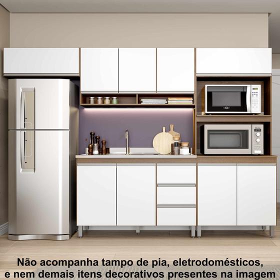 Imagem de Conjunto armários de cozinha modulada 4 peças 2,80m CJ30-007 Semplicitá Móveis