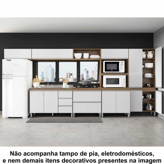 Imagem de Conjunto armários de cozinha modulada 7 peças 4,40m CJ30-005 Semplicitá Móveis