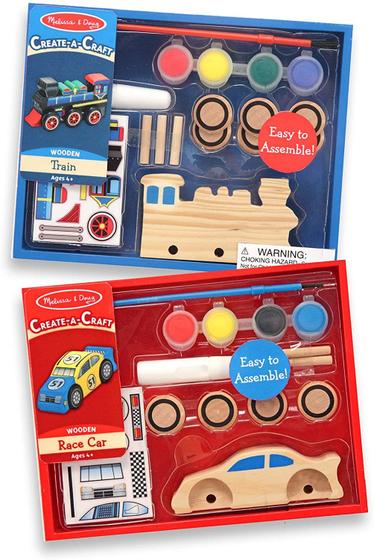 Imagem de Conjunto Artesanato Trem e Carro de Corrida Melissa & Doug