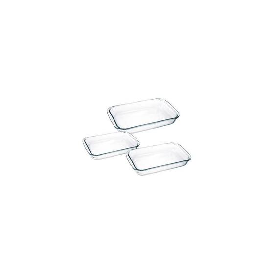 Conjunto Assadeira Retangular 3 Peças 1,6L - 2,2L - 2,9L Celebrity - Marinex Menor preço em Conjunto Assadeira Retangular 3 Peças 1,6L - 2,2L - 2,9L Celebrity - Marinex