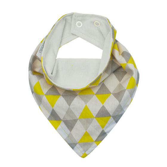 Imagem de Conjunto Babadores Bandana para Bebê 02 Peças - Losango Amarelo