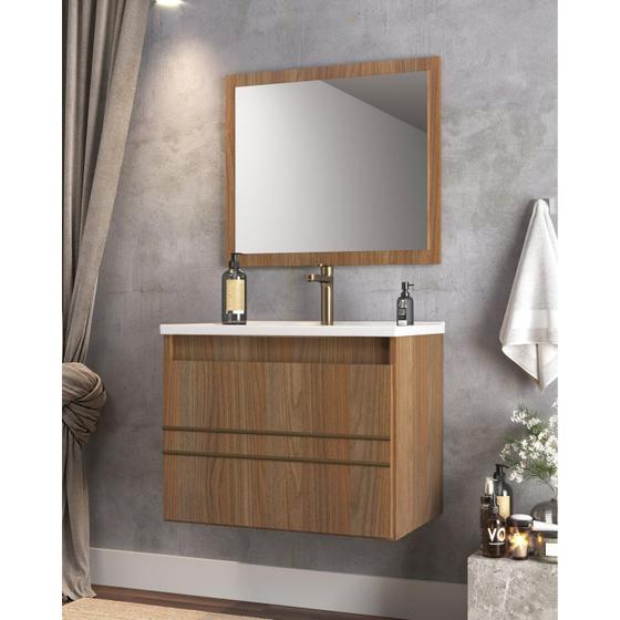 Imagem de Conjunto Balcão para Banheiro com Espelheira Royal 60