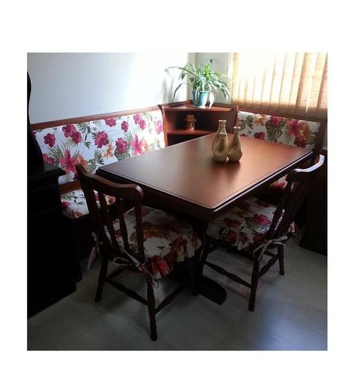 Conjunto Banco De Canto Alemão 1,40 x 1,40 (03 Cadeiras) (Mesa 80 x 80) - Móveis de Gramado Menor preço em Conjunto Banco De Canto Alemão 1,40 x 1,40 (03 Cadeiras) (Mesa 80 x 80) - Móveis de Gramado
