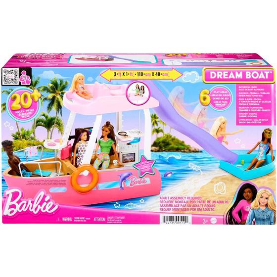 Imagem de Conjunto Barbie Barco Com Piscina E Tobogã - Mattel Hjv37