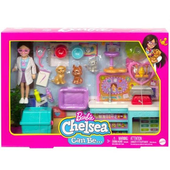 Imagem de Conjunto Barbie Chelsea I CAN BE Veterinaria Playset Mattel HGT12
