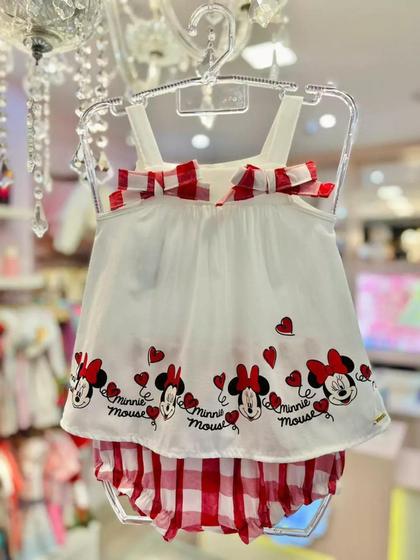 Imagem de Conjunto bata com short minnie mouse off white animê