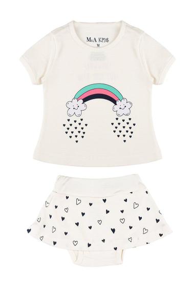 Imagem de Conjunto Bata e Saia com Calcinha Off-White