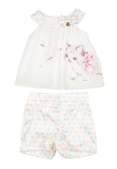 Imagem de Conjunto Bata Shorts Off White Pupi