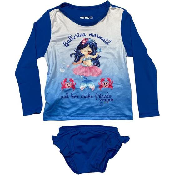 Imagem de Conjunto Beach Vitho Infantil com Proteção UV 50+ - Sereia