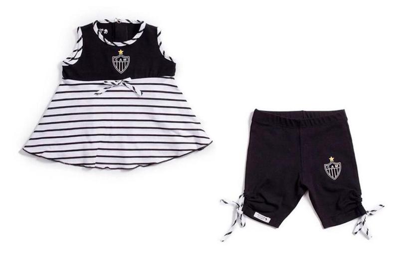 Imagem de Conjunto Bebê Atlético MG Bata e Legging Oficial