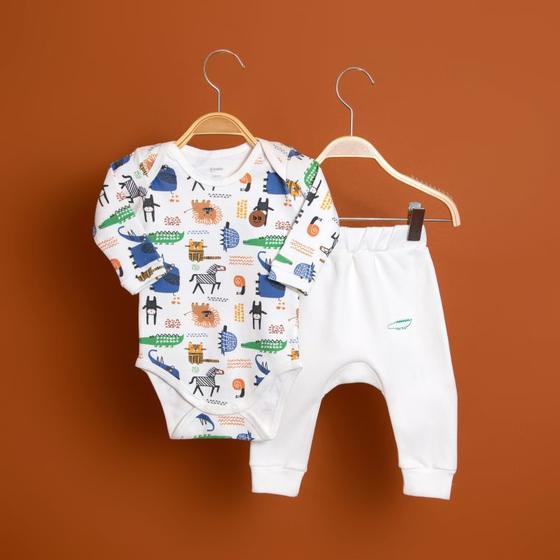 Imagem de Conjunto Bebê Body com Calça Bichos Keko Baby