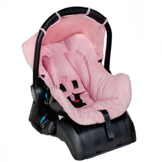 Imagem de Conjunto Bebê Conforto Galzerano Grid Rosa com Base p/ Carro