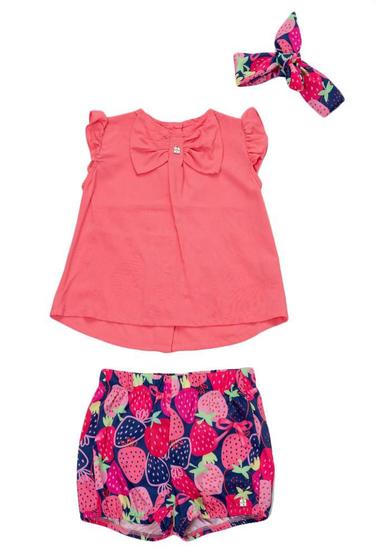 Imagem de Conjunto Bebê Estampado Rosa Ok&Pakita