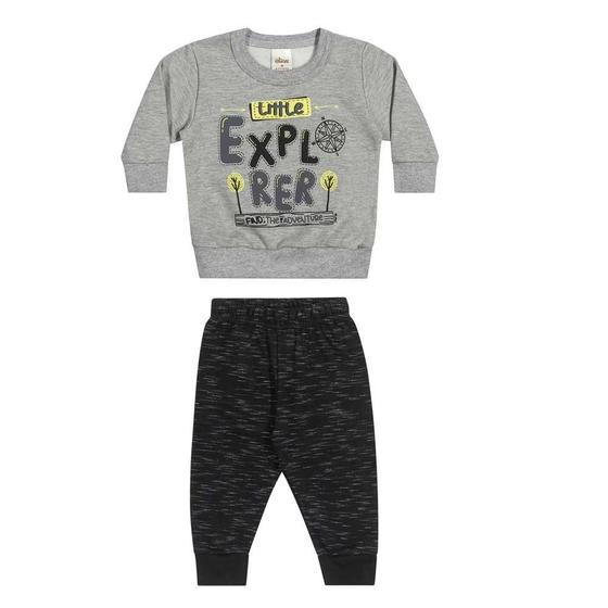 Imagem de Conjunto Bebê Infantil Moletinho Menino Explorer Elian