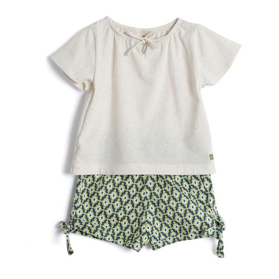 Imagem de Conjunto Bebê infantil - Short e camiseta - Algodão Gentileza Green