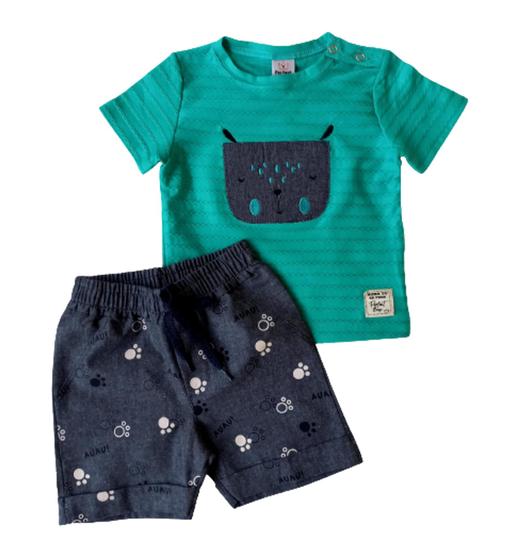 Imagem de Conjunto Bebê Masculino Camiseta + Bermuda Perfect Boys