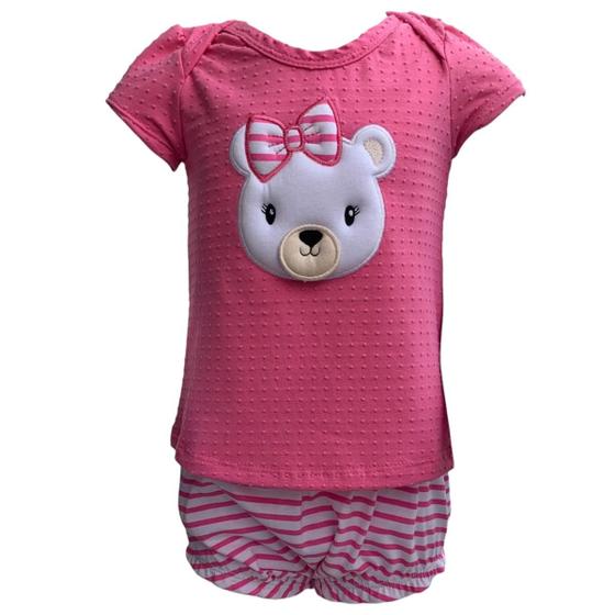 Imagem de Conjunto Bebê Menina Bata com Calcinha Ursinha Kyly