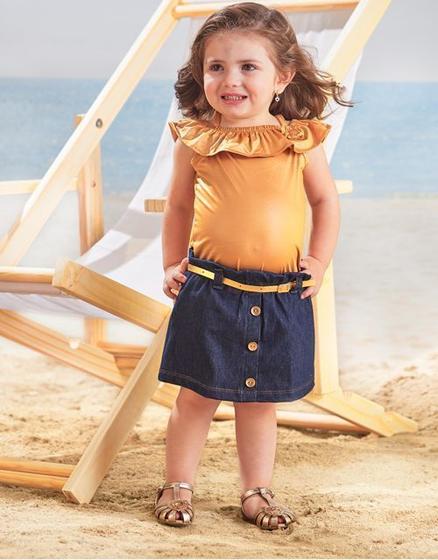 Imagem de Conjunto Bebê Menina Body/Short/Faixa Golden Grow Up