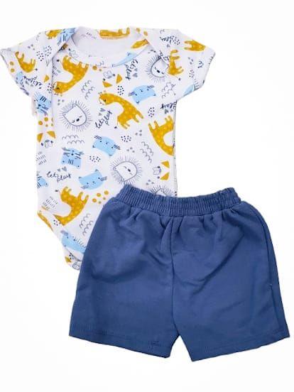 Imagem de Conjunto Bebê Menino Body e Short 100% Algodão