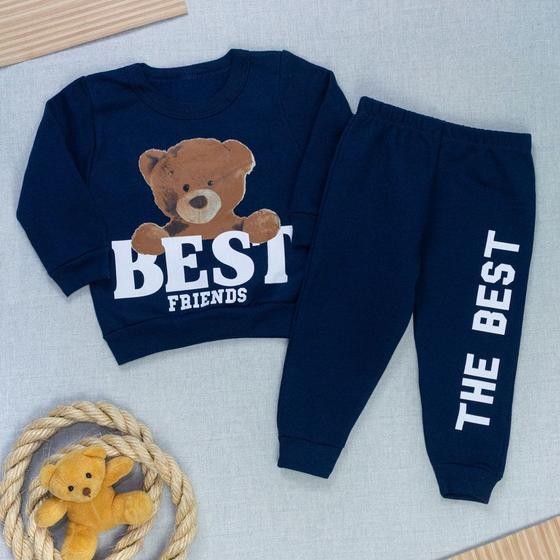 Imagem de Conjunto Bebê Menino Moletom Orango com Estampa Divertida