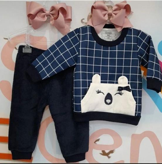 Imagem de Conjunto bebê moletom fleece inverno - feminino e masculino