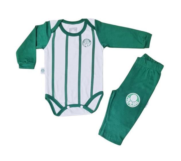 Imagem de Conjunto Bebê Palmeiras Body e Calça Oficial