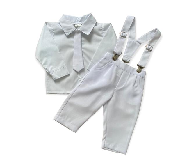 Conjunto bebê para festas, batizados, pagem, com gravata longa Menor preço em Conjunto bebê para festas, batizados, pagem, com gravata longa