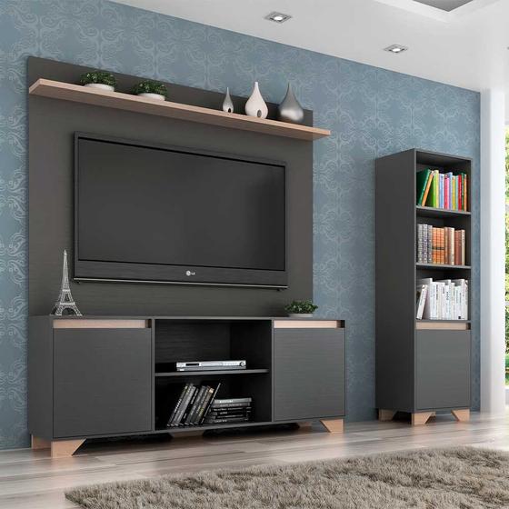 Imagem de Conjunto Benevello Rack Com Painel e Estante Em MDP Quitidá
