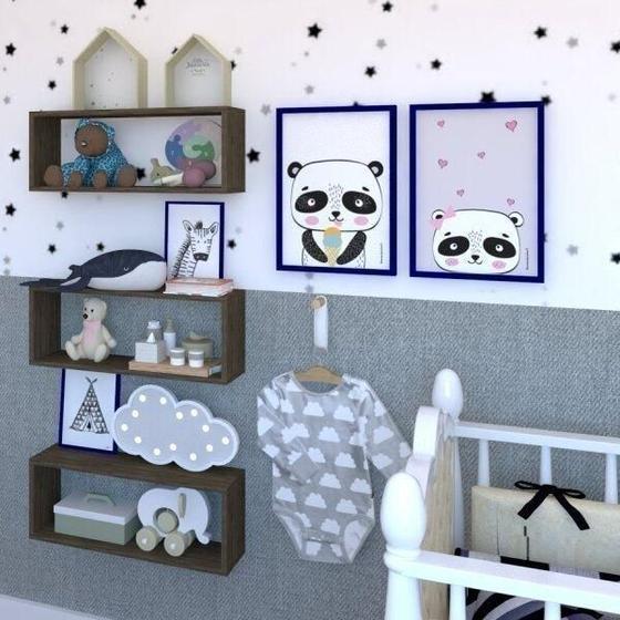 Imagem de Conjunto Bim com 3 Nichos Bramov Móveis Ameixa Negra