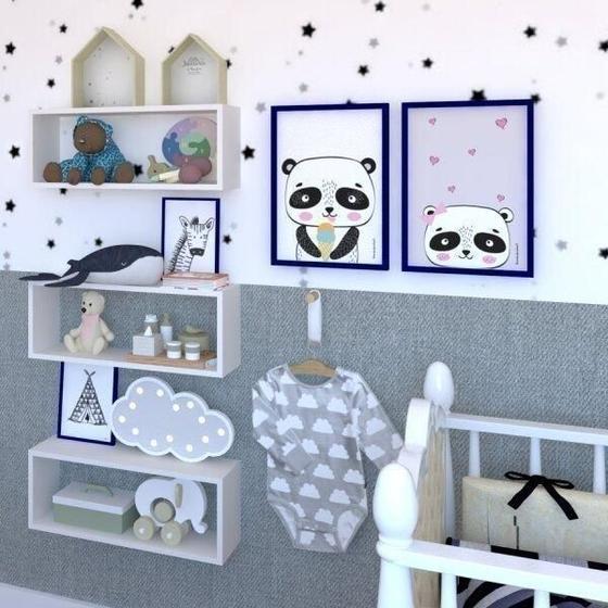 Imagem de Conjunto Bim com 3 Nichos Bramov Móveis Branco