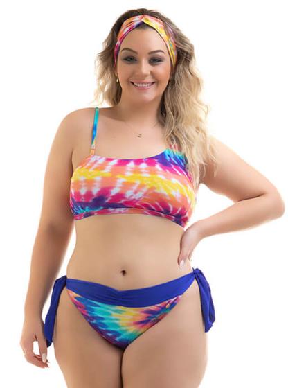 Imagem de Conjunto Biquíni Plus Size Estampa Tie Dye - Acqua Rosa