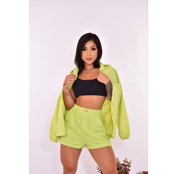 Imagem de Conjunto Blazer e Shorts Linho Doce Apimentada