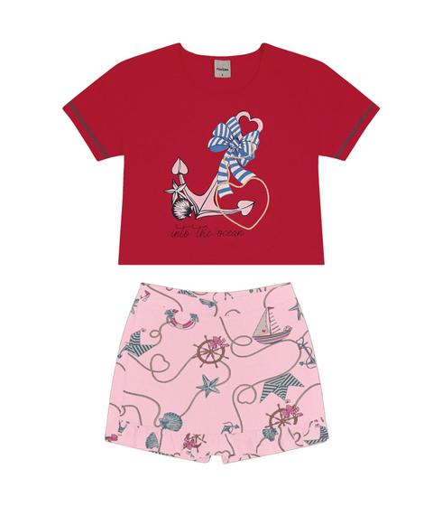 Imagem de Conjunto blusa com shorts saia rovitex kids