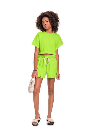 Imagem de Conjunto Blusa Cropped e Short Juvenil Gloss