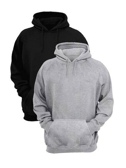 Imagem de Conjunto Blusa de Frio Moletom 2 Peças Masculino Modelo Canguru Com Capuz