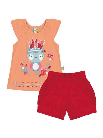 Conjunto Blusa e Shorts Coruja Loopy de Loop Menor preço em Conjunto Blusa e Shorts Coruja Loopy de Loop