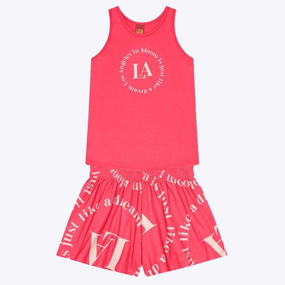 Imagem de Conjunto Blusa Regata e Shorts Estampado Infantil Feminino Kyly 1000253