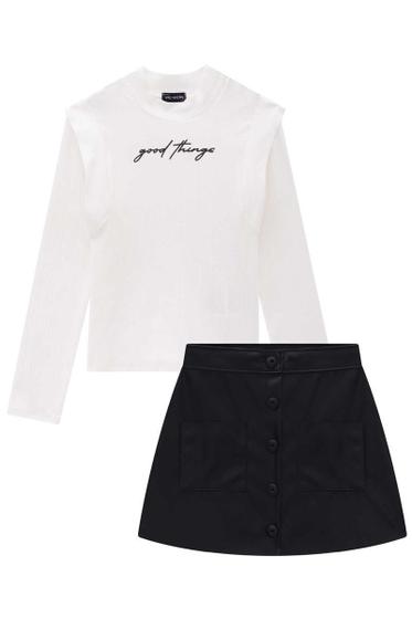 Imagem de Conjunto Blusa Saia em material sintético