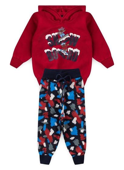 Imagem de Conjunto Blusão Com Capuz E Calça Em Moletom Snow