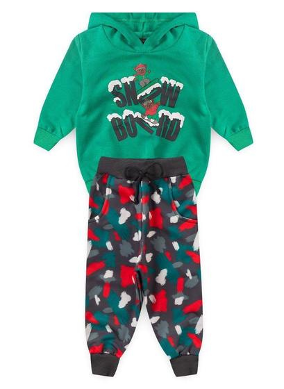 Imagem de Conjunto Blusão Com Capuz E Calça Em Moletom Snow