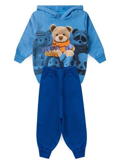 Imagem de Conjunto Blusão Com Capuz E Calça Em Moletom Ursinhos