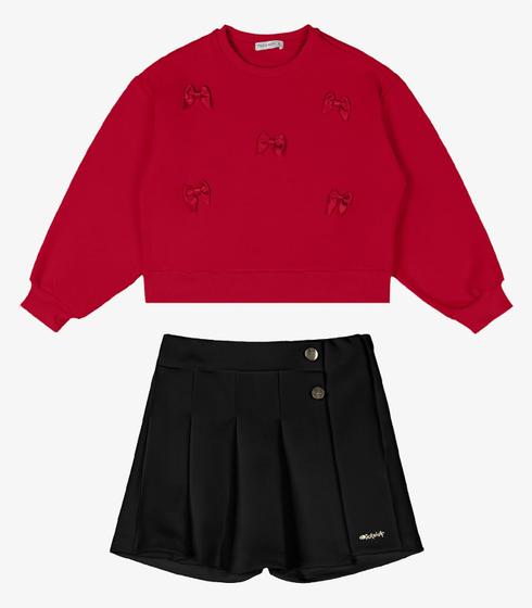 Imagem de Conjunto Blusão Com Shorts Saia Trick Nick Vermelho