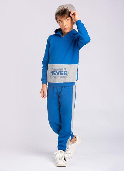 Imagem de Conjunto Blusão Menino Com Capuz E Calça Em Moletom Never
